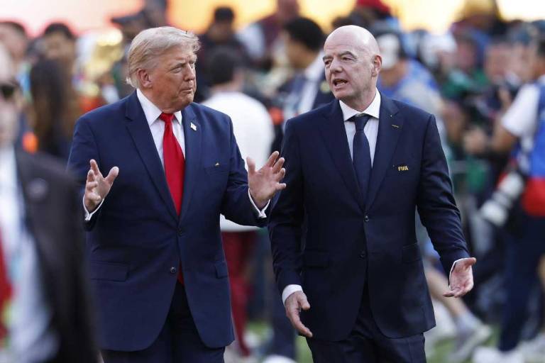 $!Donald Trump y Gianni Infantino conversaron en varios momentos del Mundial, incluida la final.