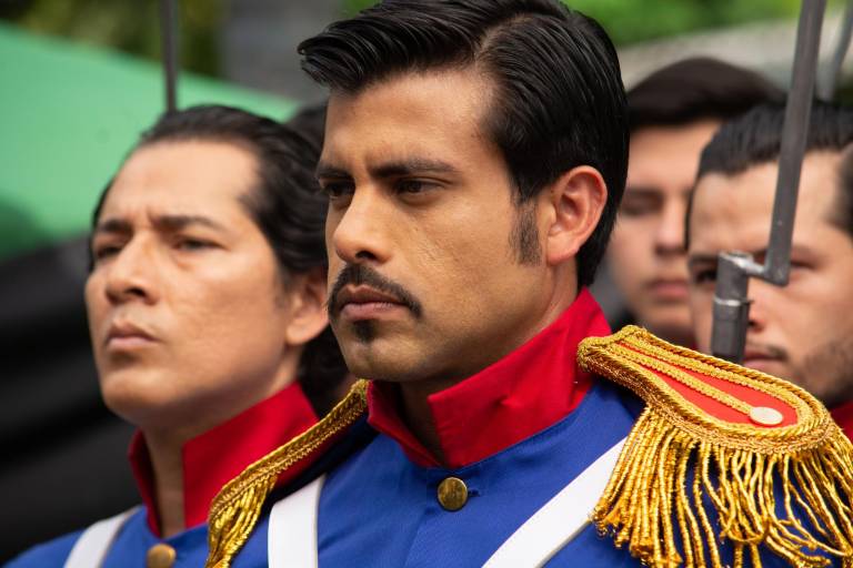 $!Efraín Ruales; en el papel del teniente militar Gregorio Escobedo. Su carácter y personalidad dieron la fuerza que alimentó el espíritu de la Revolución del 9 de Octubre de 1820