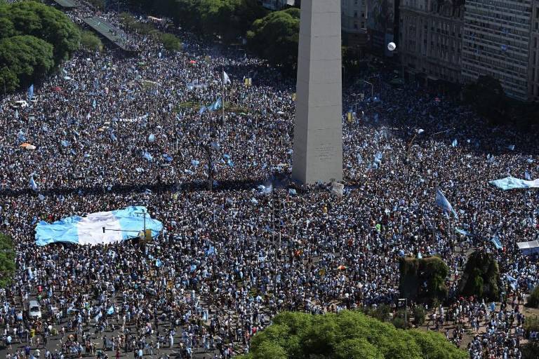 $!FOTOS: Argentina festeja en éxtasis el campeonato mundial de fútbol Catar 2022
