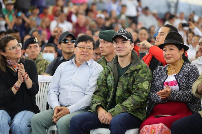 $!Daniel Noboa en un evento en Otavalo.