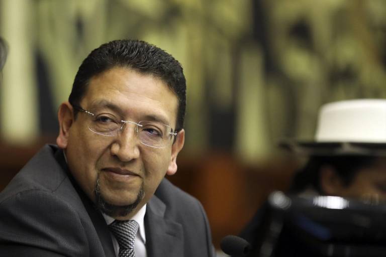 $!Virgilio Saquicela (independiente) fue reelegido como presidente de la Asamblea Nacional hasta el final de período en 2025.