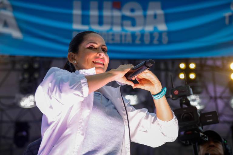 $!Fotografía de Luisa González durante el evento de cierre de campaña.