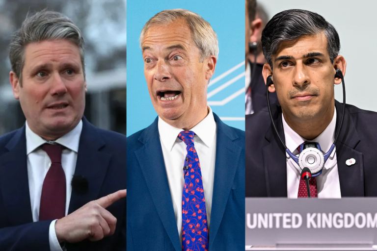 $!Los líderes del partido laborista, Keir Starmer (izq.) y del partido conservador británico, Rishi Sunak (der.) criticaron al ultraderechista Nigel Farage.