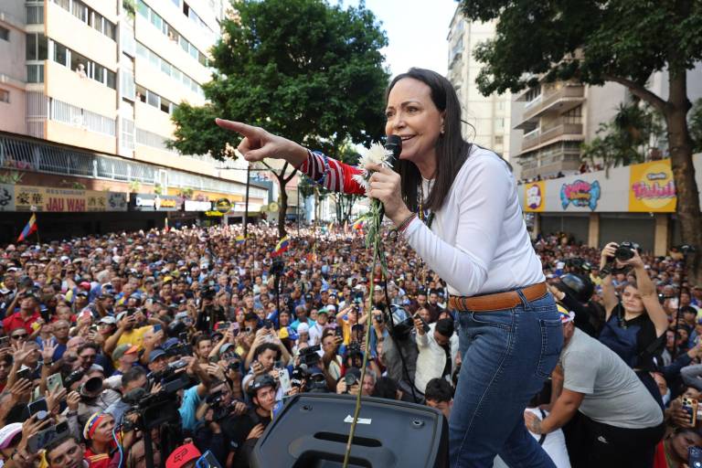 $!Fotografía de archivo de la líder opositora de Venezuela María Corina Machado, ganadora del Premio Nobel de la Paz 2025.