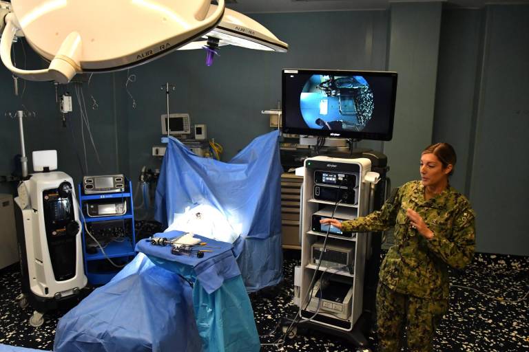 $!Fotografía que muestra el interior del buque hospital Comfort.