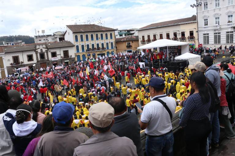 $!Marchas y operativos en Ecuador con motivo del Día Internacional de los Trabajadores