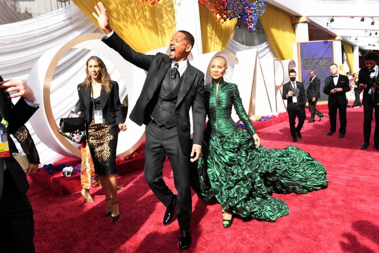 $!El actor estadounidense Will Smith y la actriz estadounidense Jada Pinkett Smith asisten a la 94a edición de los Oscar en el Dolby Theatre de Hollywood.