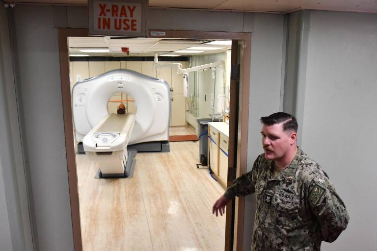 $!Fotografía que muestra el interior del buque hospital Comfort.