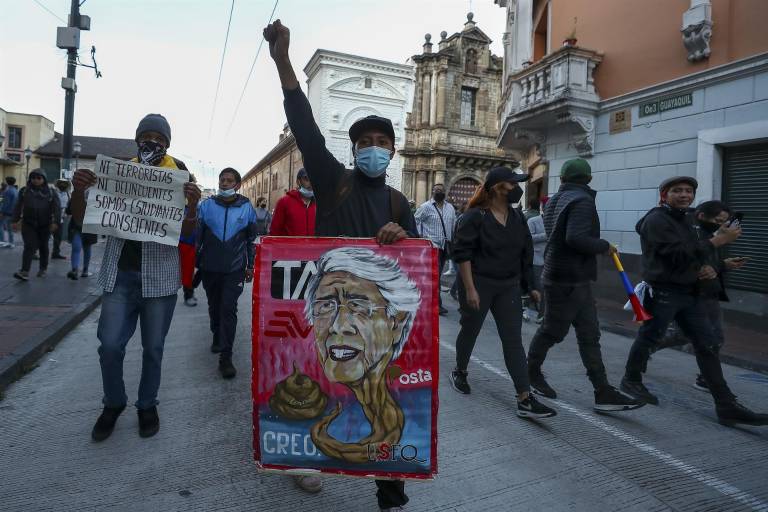 $!Colectivos sociales avivan e incrementan la protesta indígena en Ecuador