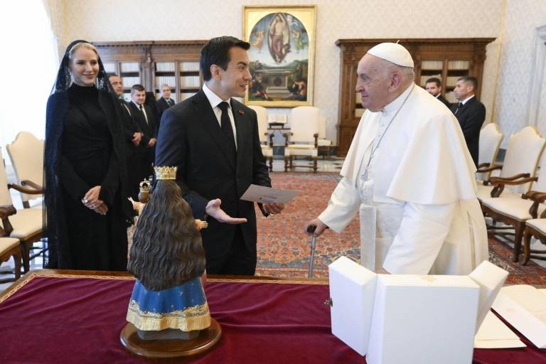 $!El año pasado, Noboa tuvo un encuentro con el otrora Papa Francisco