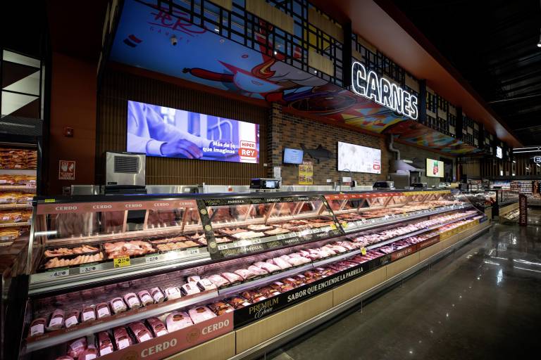 $!Zona donde se exhiben los proteínas en el Hipermercado Rey, en Panamá.