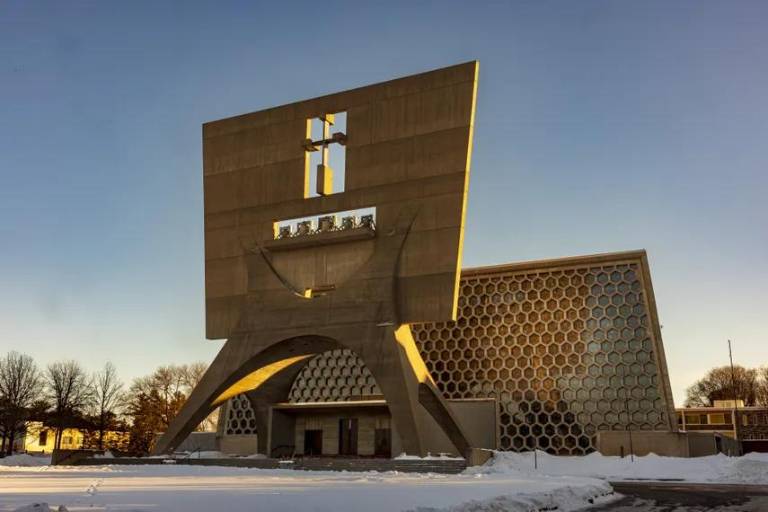$!La iglesia de la Abadía de San Juan es una obra de Marcel Breuer construida en Collegeville, Minnesota.