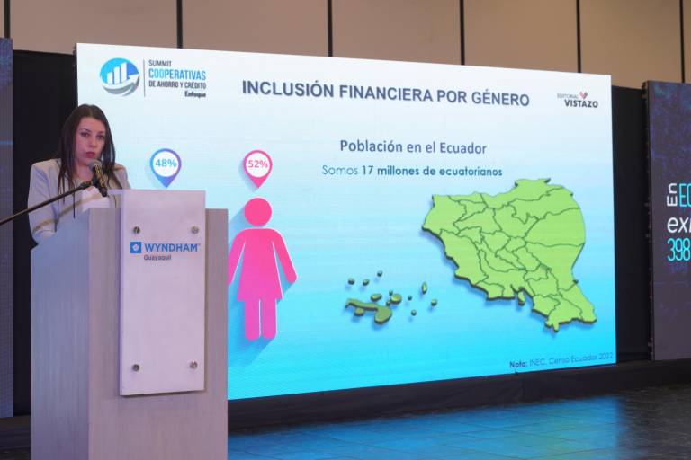 $!La Superintendente de la SEPS, Christina Murillo, mostró el impacto del sector en la economía ecuatoriana.