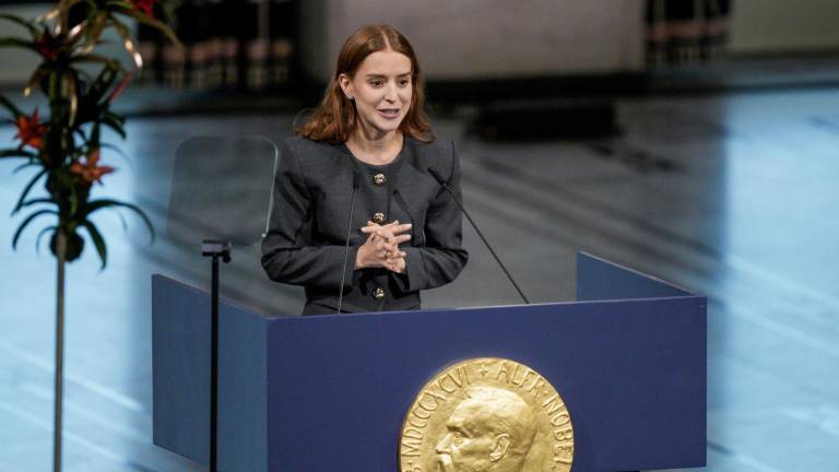 Machado dedica el Nobel de la Paz a todos los venezolanos, en un discurso leído por su hija Ana Corina
