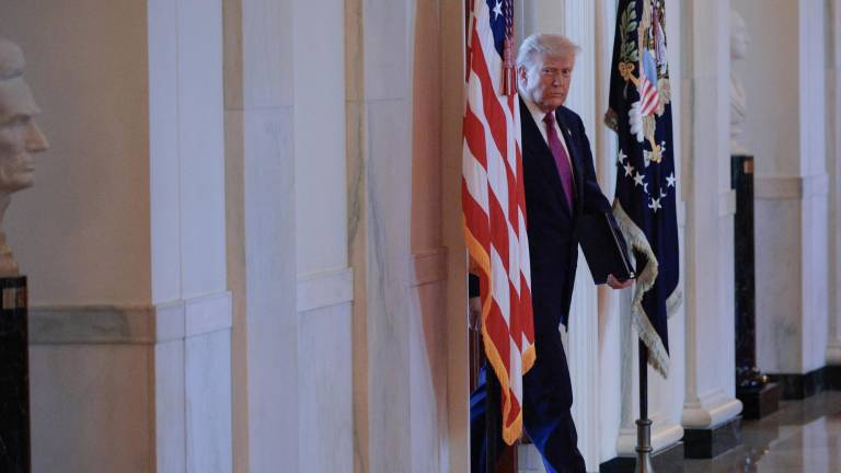 El presidente de Estados Unidos, Donald Trump, en la Sala Este de la Casa Blanca el 12 de junio de 2025, en Washington, DC.