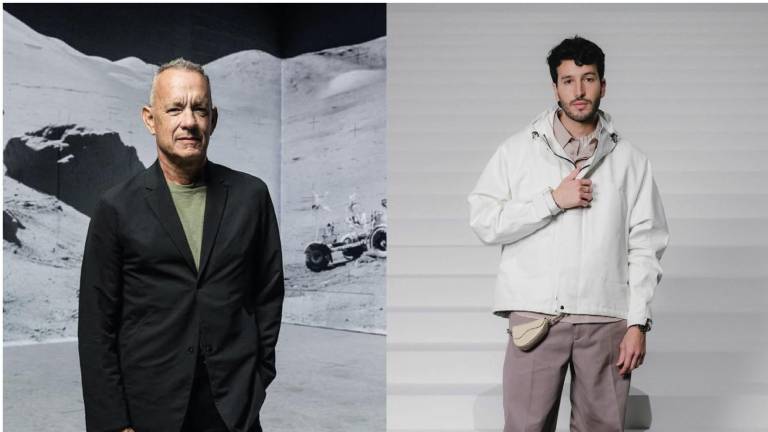 Composición de fotos de Tom Hanks y del cantante Sebastián Yatra. El artista colombiano contó con el apoyo del celebre actor para promocionar su canción 'La Pelirroja'.