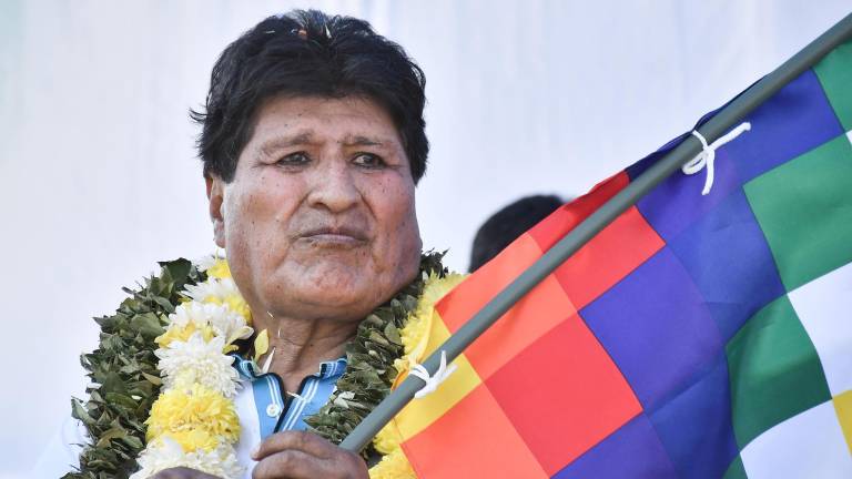 Fotografía de archivo del 19 de febrero de 2026 que muestra al expresidente de Bolivia Evo Morales durante un evento público, en Chimoré.
