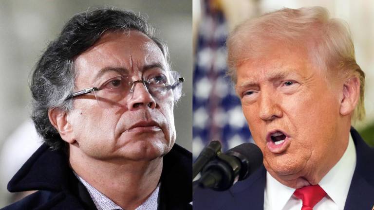 Presidente de Colombia, Gustavo Petro, y a su homólogo de Estados Unidos, Donald Trump.
