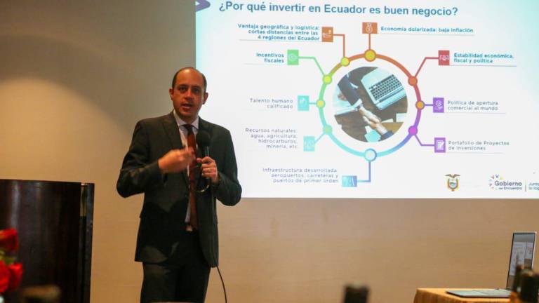 El ministro de Producción, Comercio Exterior, Inversiones y Pesca, Julio José Prado, durante una intervención.
