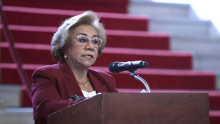 La ministra de Relaciones Exteriores de Colombia, Rosa Villavicencio, habla durante una rueda de prensa este jueves, en Bogotá.