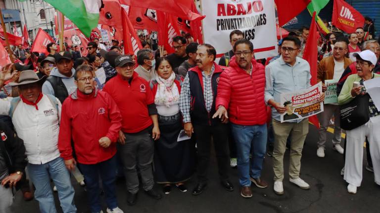Marcha en rechazo al Gobierno de Daniel Noboa y en defensa de la Corte Constitucional se llevó a cabo en Quito