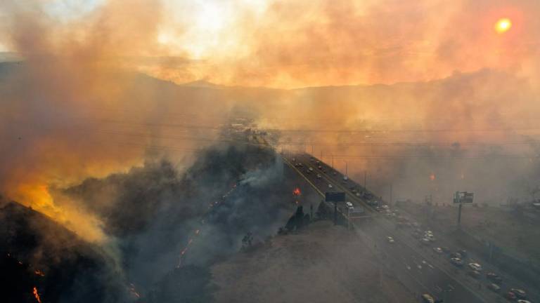Bomberos de Quito continúan luchando para mitigar varios incendios forestales registrados en el noreste de la capital