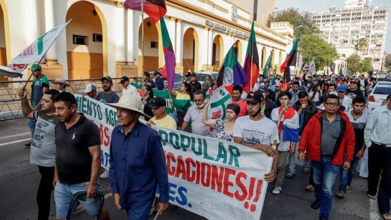 Protestas en Paraguay: organizaciones campesinas e indígenas exigen justicia