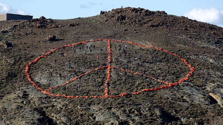 Un símbolo de paz para dar "esperanza" a los refugiados