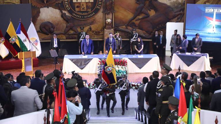 Fotografía que muestra al hemiciclo conformado en la provincia de Imbabura, epicentro de las protestas por el diésel.