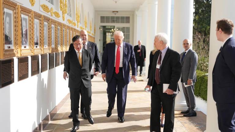 Gustavo Petro junto a Donald Trump.