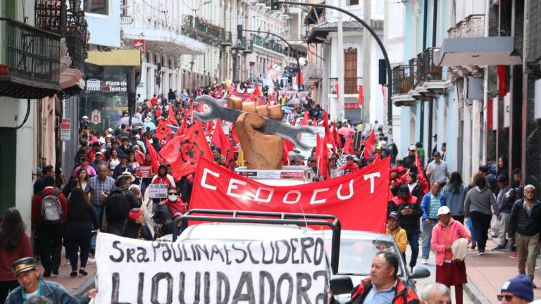 Marchas y operativos en Ecuador con motivo del Día Internacional de los Trabajadores
