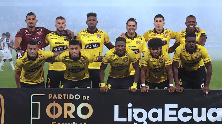 Presentación del once inicial de Barcelona SC en su último partido por LigaPro ante Liga de Quito.