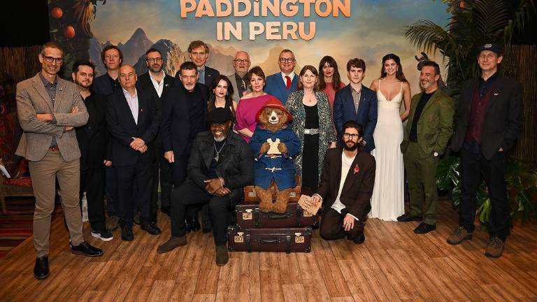 Foto del preestreno en Londres de Paddington en Perú.