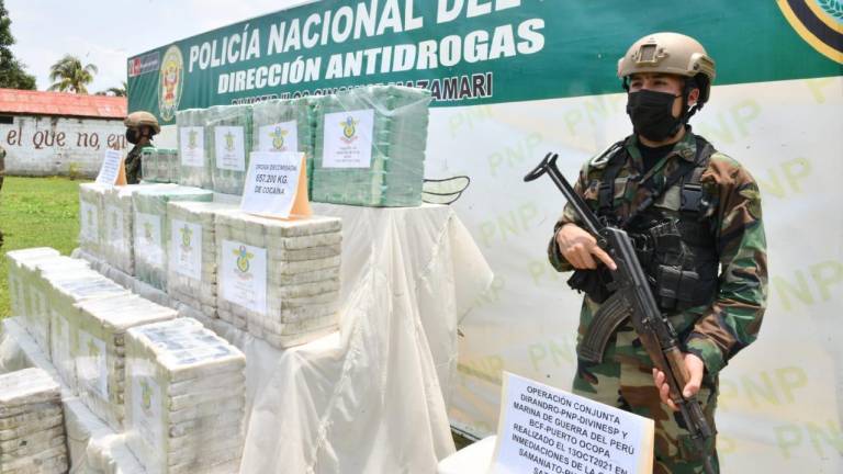 Perú bate récord histórico de cocaína incautada con casi 62 toneladas en 2021