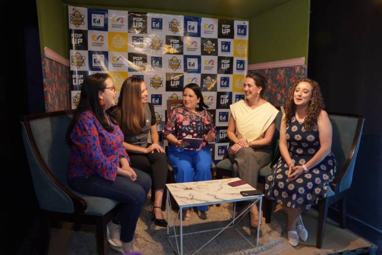 $!La Chela Científica de la Espol reunió a cuatro destacadas mujeres del campo científico, académico y empresarial.