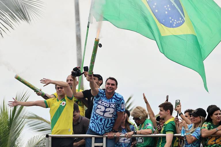 $!El candidato a la Presidencia de Brasil, Flávio Bolsonaro, en Río de Janeiro.