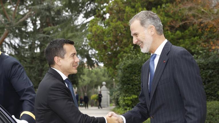 Daniel Noboa se reunirá con Felipe VI y Pedro Sánchez el miércoles en Madrid, según fuentes confirmaron a Agencia EFE
