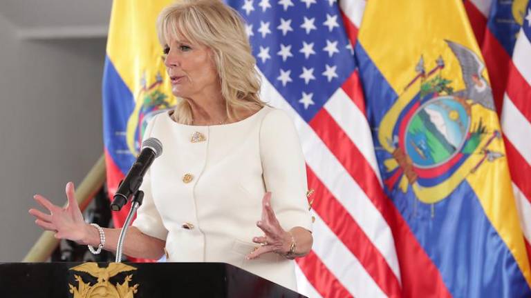 Jill Biden afirma que el progreso de Ecuador es una luz para sus vecinos