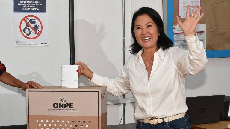 La candidata presidencial de Perú por el partido Fuerza Popular, Keiko Fujimori.