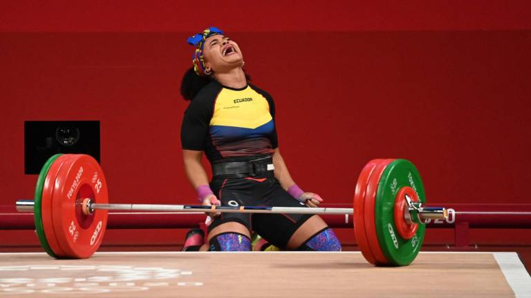 Reacción de Neisi Dajomes tras completar su participación en los Juegos Olímipos de Tokio 2020.