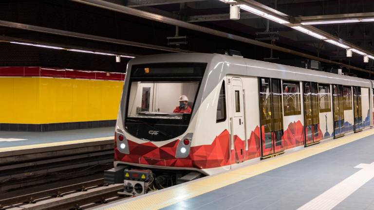 Uno de los vagones del sistema de transporte en Quito.