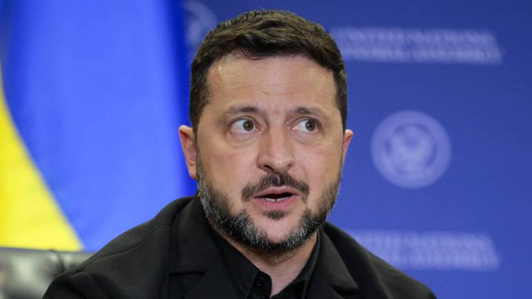 El presidente de Ucrania, Volodímir Zelenski, asiste a una reunión bilateral con el presidente de Estados Unidos, Donald Trump, en el marco del 81.º periodo de sesiones de las Naciones Unidas (ONU).