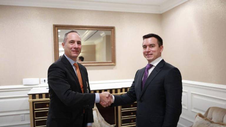 Noboa se reunió con Jordan Schwartz, vicepresidente ejecutivo del BID (Banco Interamericano de Desarrollo).