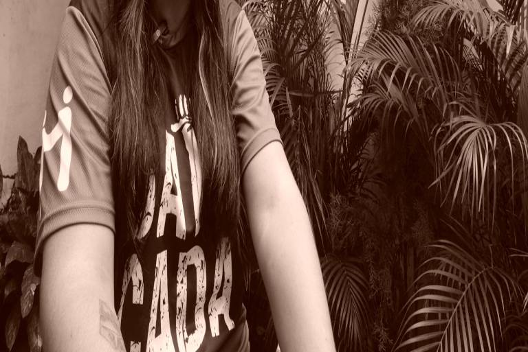 $!Una fotografía tomada por Isaías, de cuatro años, a Johanna Chevez el día de la entrevista en Guayaquil.