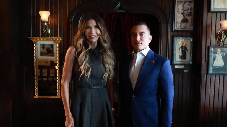 Daniel Noboa se reúne en Nueva York con Kristi Noem para fortalecer el Escudo de las Américas