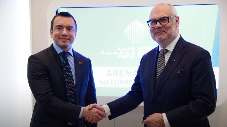 Noboa mantuvo una reunión con el presidente de Estonia, Alar Karis.