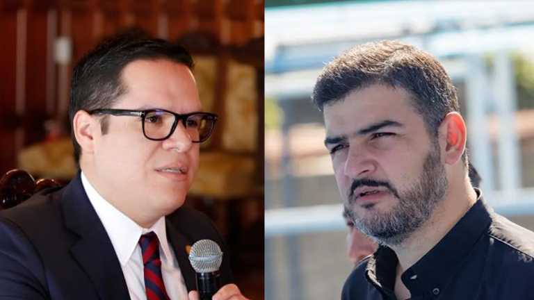 José Julio Neira, actual secretario general de Integridad Pública y director del Sercop; Aquiles Alvarez, alcalde de Guayaquil.