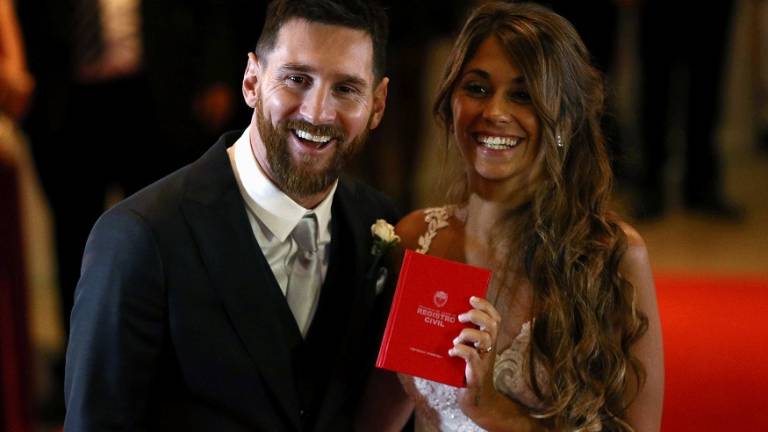 Messi dijo &quot;Sí&quot; y se convirtió en esposo de Antonella