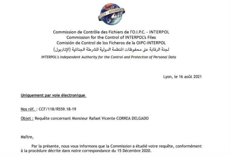 $!Interpol rechaza pedido de alerta roja en contra del expresidente Rafael Correa: ¿cuál fue el motivo?