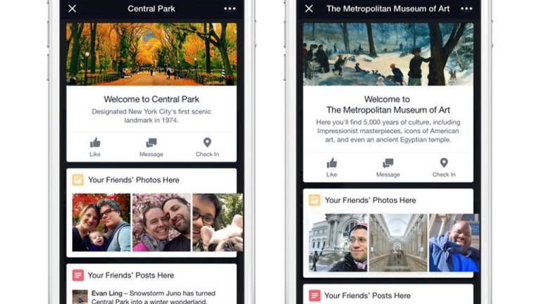 Facebook recomendará lugares para visitar y restaurantes cercanos al usuario